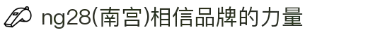 ng28(南宫)相信品牌的力量